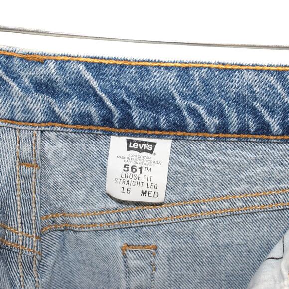 Vintage Levi's 561 Loose Fit Straight Leg Jeans Size 16 Medium Wash - Picture 7 of 7